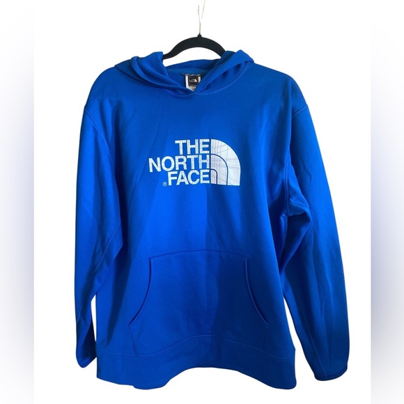 The North Face Half Dome Performance Hoodie Fleece Lined Lightweight Blue Large - Picture 1 of 8
